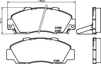 HELLA PAGID 8db355016441 -  Комплект тормозных колодок, дисковый тормоз